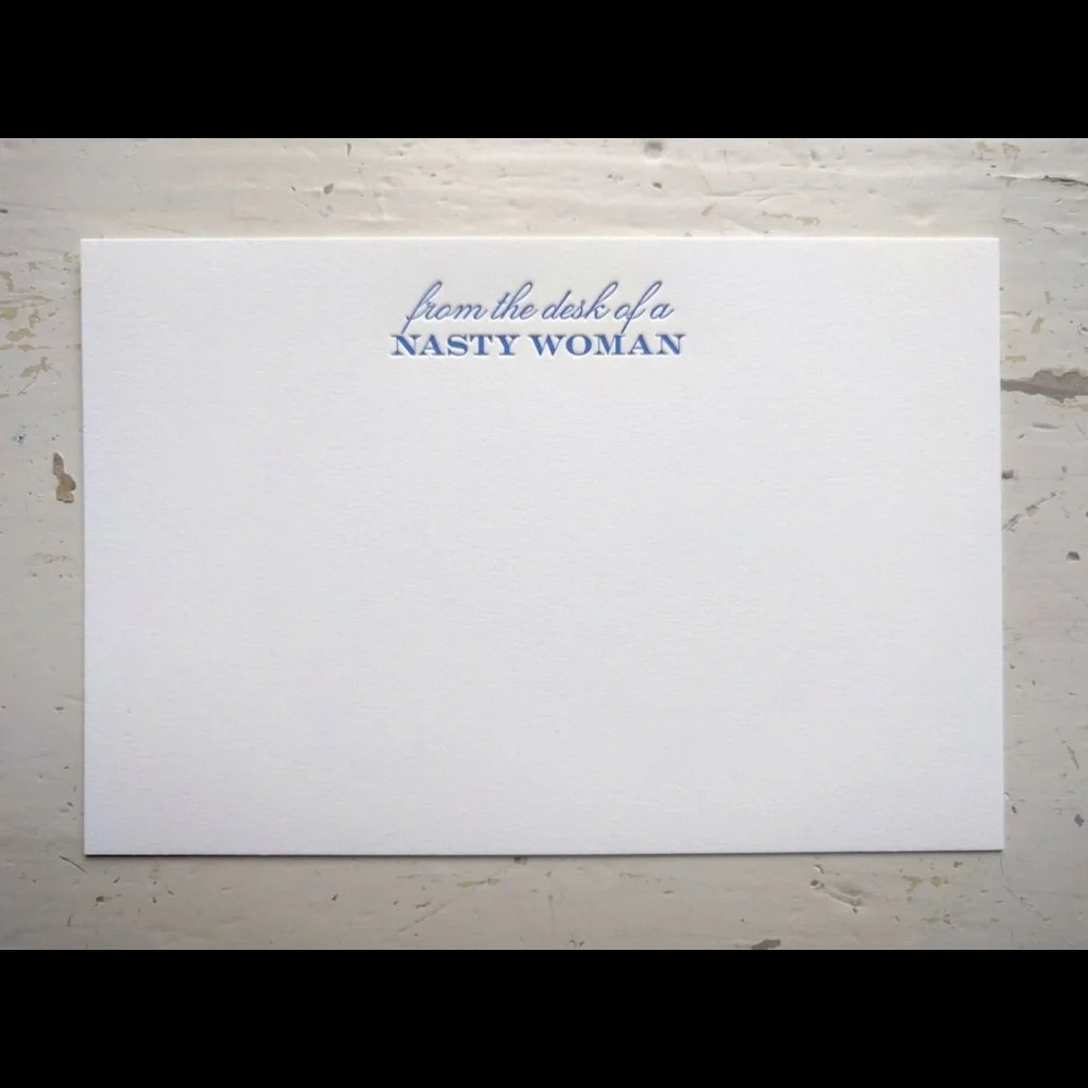 from the desk of a NASTY WOMAN stationery set NEW